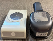 EK Success Paper Punches 1 1/2" square scallop, 2" circle scallop 