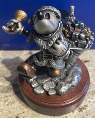 1999 Hudson Pewter Annual Mickey Santa ''Ringing in the Millennium'' Disney #143