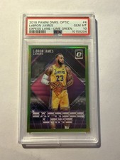 2018-19 Panini Donruss Optic Express Lane Lime Green /149 LeBron James #4 PSA 10