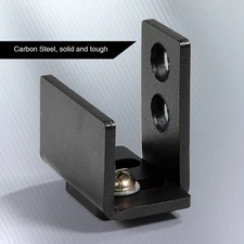 1pc Black Steel Hardware Sliding Barn Door Bottom Wall Mount Floor Guide