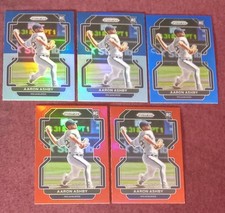Lot/5 2022 Panini Prizm #49 Aaron Ashby Rookies 2 Navy Blue/Blue/2 Red Prizm MT