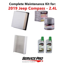 2019 Jeep Compass 2.4L Complete Air, Oil & Cabin Filter Kit (0W-20)