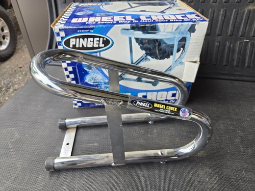 PINGEL CHROME 3.5" REMOVABLE MOTORCYCLE WHEEL CHOCK WC350 Bike 3 1/2 Inch