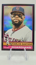 Carlos Santana 2025 Topps Heritage High Number Chrome Black Border /76《Sharp》🔥