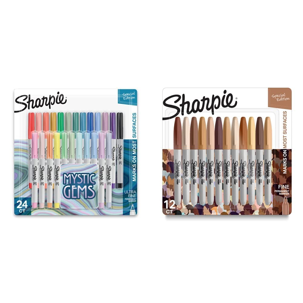 SHARPIE Permanent Markers, Ultra Fine Point, Featuring Mysti