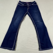 Wrangler Women  s Jeans 9/10 x30 Dark Wash Boot Mid Rise Booty Up 10MWZBR
