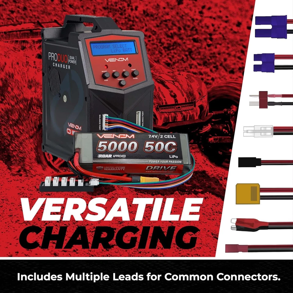 Pro Duo LiPo Battery Charger - LCD Screen, Charging Leads - Balance Charger - Image 4 of 4