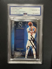 2024-25 Panini Silhouette Josh Hart Threads Game Worn Patch PSA 10 Auto Knicks