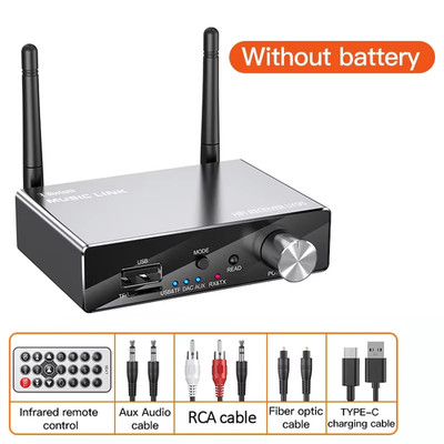 Bluetooth 5.3 Transmitter Empfänger Stereo Low Latency AUX 3,5mm Optical Wireless