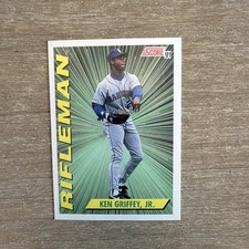 KEN GRIFFEY JR. - 1991 Score Baseball - RIFLEMAN #697 - SEATTLE MARINERS