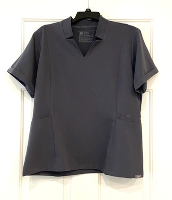 Figs Inala Scrub Top XL Dark Gray