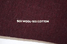 Vintage Socks Beloit Hosiery 50s 60s Burgandy Wool Cotton Above Ankle 9-10 New