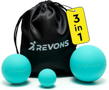 3 in 1 Massage Ball Set - Lacrosse Balls for Myofascial Release, Back Pain Relie