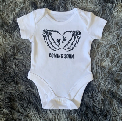 Goth Baby Announcement, Alternative Baby, Coming Soon Baby Body, Gothic Baby