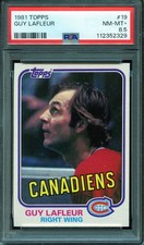 1981 Topps GUY LaFLEUR #19 Hockey Card PSA 8.5 NM-MT+