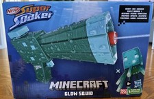 NERF Super Soaker Minecraft Glow Squid Water Blaster Gun - BRAND NEW