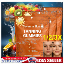 Skin Tanning Gummies, Tanning Gummies for Women Beta Carotene 60 Gummies USA