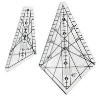 3X(Acryl-NäH-Patchwork-Lineal Rakel 22,5 ° / 45 ° NäHschablonen-Lineal Patc5369