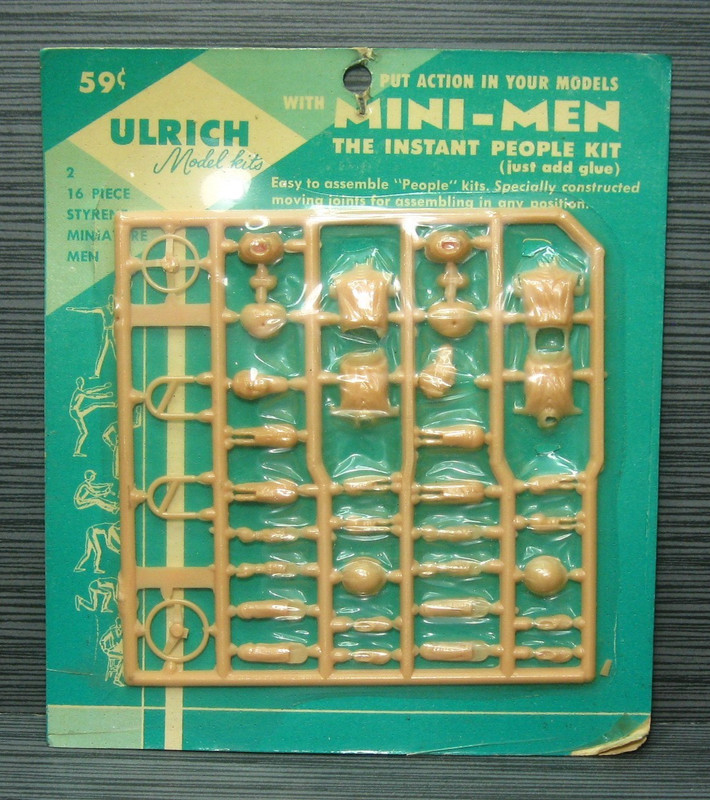 1960's SLOT CAR NOS Ulrich Mini-Men Driver Figure Instant People VINTAGE 1/32