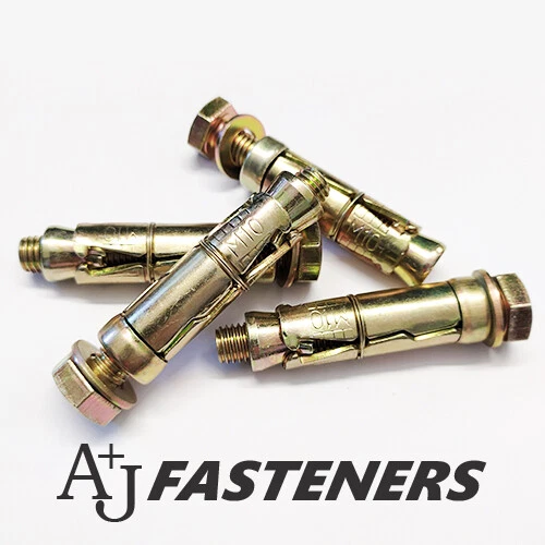 A & J FASTENERS M6 M8 M10 M12 M16 SHIELD ANCHOR LOOSE BOLTS COMPATIBLE WITH RAWL BOLT TYPE