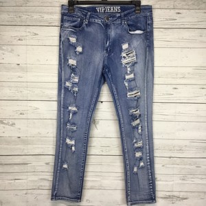 VIP Jeans Senhoras Junior Tamanho 15 Skinny rasgado destruir elástico Blue Jeans (bin D | eBay