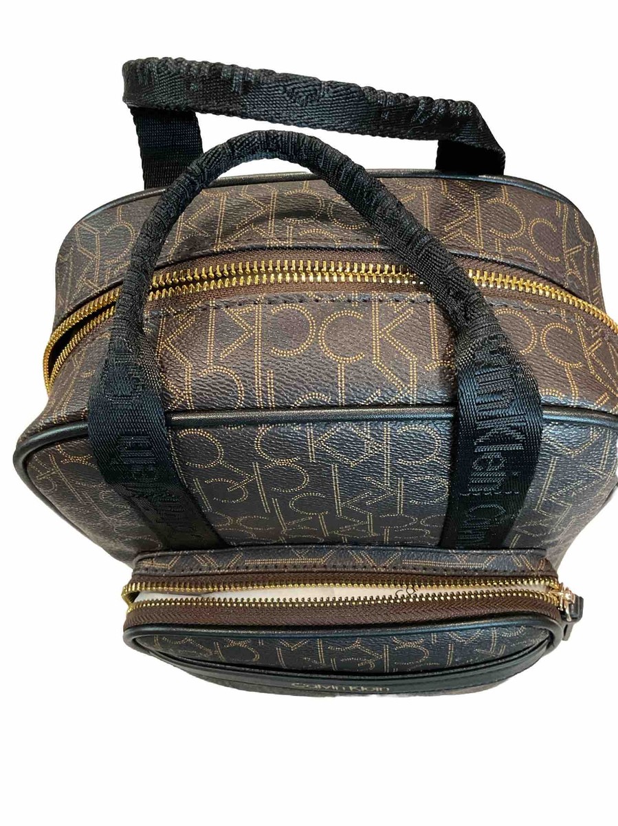 Calvin Klein Hudson Backpack Black Gold • Pebbled Faux Leather • NWT MSRP $178 calvin klein backpack products for sale | eBay main image 4