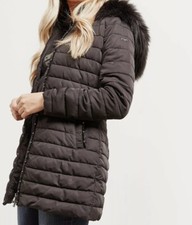 Emporio Armani Women's Caban Quilted Parka Black Size 46 -