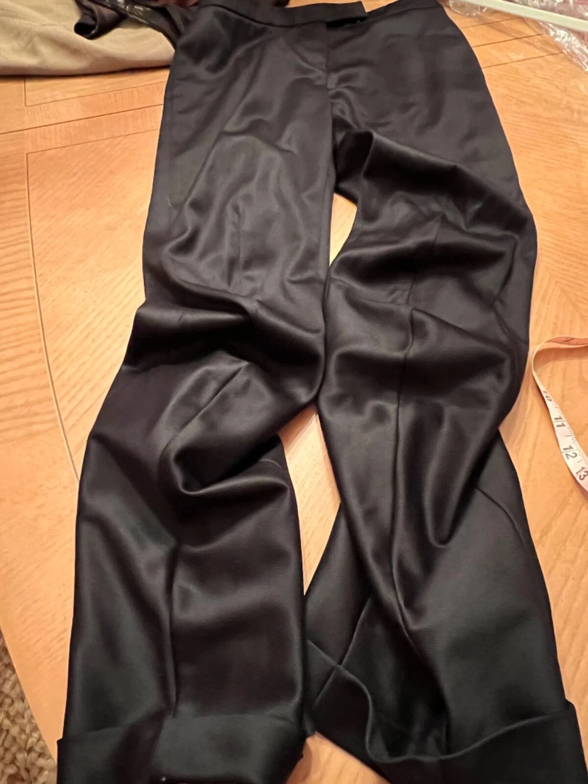 Unico ALEXANDER MCQUEEN Italia nero 100% lana abito pantalone donna taglia 38