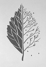 Schablone für Wände-Airbrush-Basteln-Vintage-ShabbyChic Baum Blatt # 1883