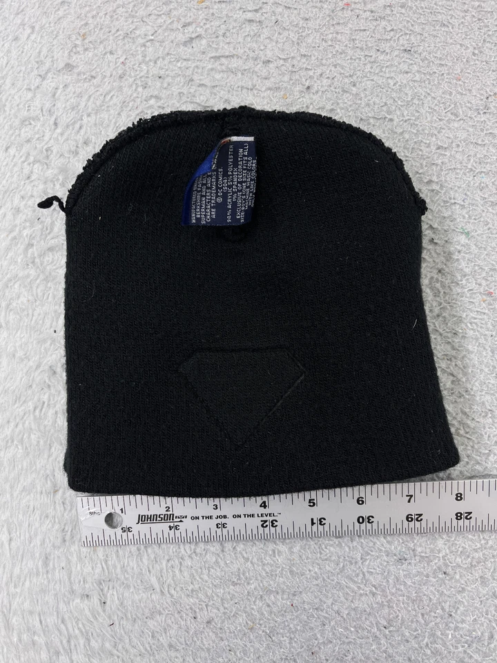 Superman DC Comics Beanie Toque Youth Black Knit Hero Acrylic Polyester Blend - Image 4 of 4