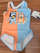 NWT Little Girls 4 Bluey Bingo Swimsuit Bathing Suit One Piece Swimwear Dog