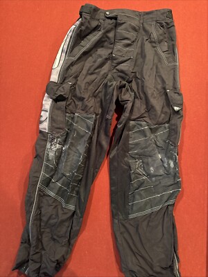 Proto Paintball Technical Paintball Wear Black Grey Pants Medium 32-36 Dye Vtg