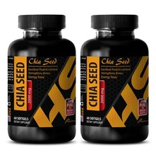 chia seeds black - PURE CHIA SEED OIL 2000mg - antioxidant formula - 2 Bottles