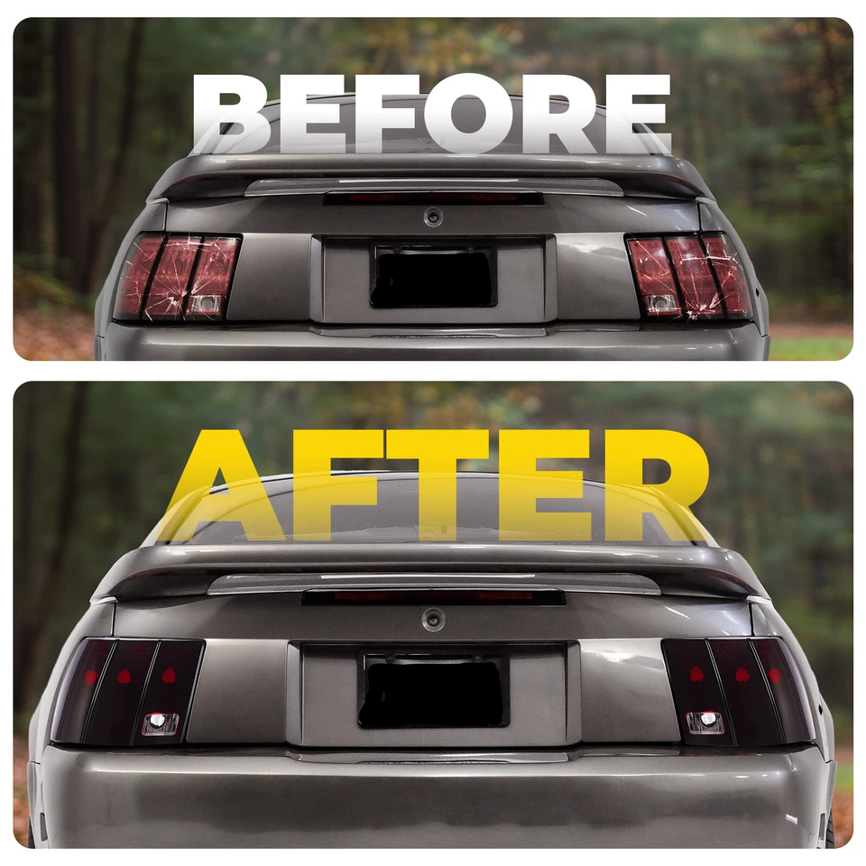 Luces traseras rojas ahumadas izquierda+derecha para Ford Mustang 1999-2004 Foto 3 de 4