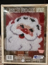 Vtg RARE National Yarn Crafts Latch Hook Kit MISTER CHRISTMAS made in USA