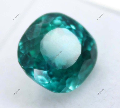 Zaffiro Montana Naturale 9 Ct Verde Bluastro Taglio Cuscino Pietra Preziosa Sciolta CERTIFICATO - Foto 5 di 6