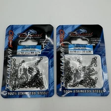 Tsunami Size 10 (99 lb test) Stainless Steel Rolling Swivel Lot of 2