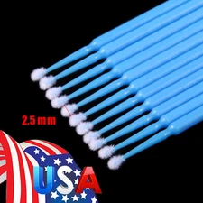 100Pc Dental Microbrush Disposable Applicators Tips Micro Brush Clean Blue 2.5mm