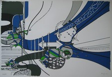 SERPAN JAROSLAV LITHOGRAPHIE 74 SIGNÉE CRAYON NUM/150 HANDSIGNED NUMB LITHOGRAPH