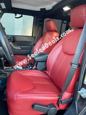 Katzkin Cardinal Leather Seat Covers Upgrade for 2013-18 Jeep Wrangler JK JKU