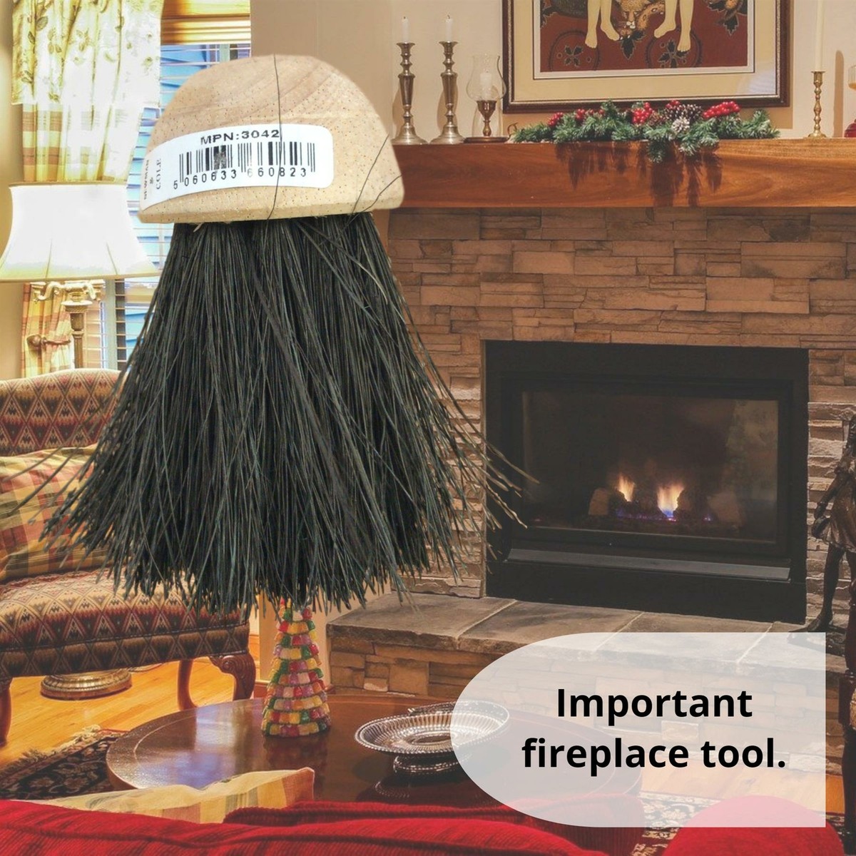 HIXNUG 2Pcs Fireside Copanion Brush Round Head Cleaning Brush Replaceent Hearth Fire Brush - View #13