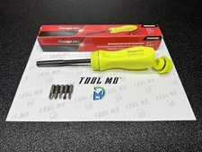 Snap-on Tools USA NEW HI VIZ YELLOW Hard Handle Ratcheting Screwdriver SSDMR4B