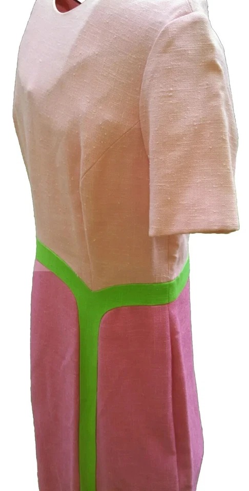 Vestido Vintage S-M Años 60 Mezcla de Lino Vestido Jay Anderson Para Posh Clásico Mod Foto 3 de 4