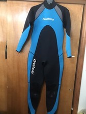 Greatever Wetsuit Womens Neoprene Full Body Long Sleeve Black Turquoise X-Large
