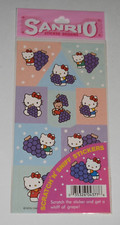 1994 Sanrio Hello Kitty Vintage Scratch N Sniff Stickers GRAPE