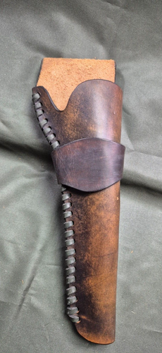 UNBRANDED CUSTOM HANDMADE LEATHER HOLSTER RH FITS: LARGE SA 7-8 " BARREL 07H