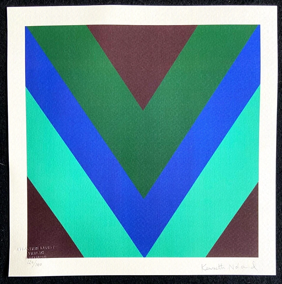 Litografía Kenneth Noland certificado de autenticidad original firmada (Frank Stella Robert Morris) Foto 2 de 4