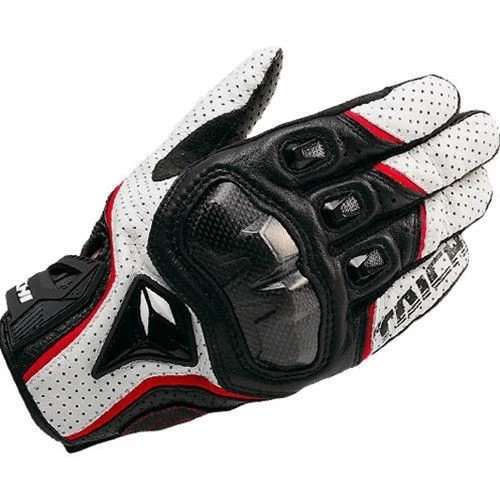 Guantes de malla de motocicleta de cuero perforado RS Taichi RST390 para hombre negros rojos blancos Foto 4 de 4