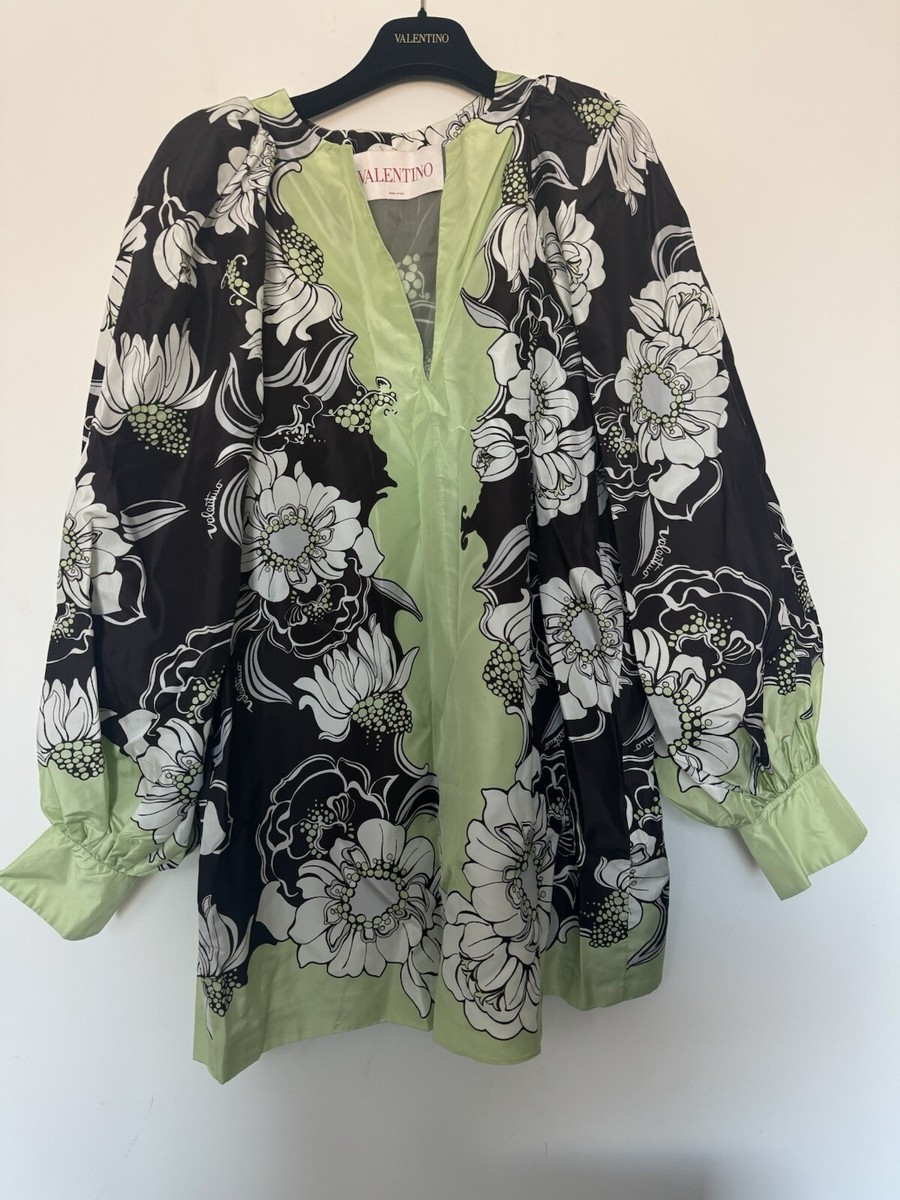 VALENTINO GARAVANI Floral-print duchesse silk-satin mini