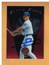 Johnny Damon AUTOGRAPHED 1997 PINNACLE CERTIFIED RED Baseball Card SIGNED ROYALS